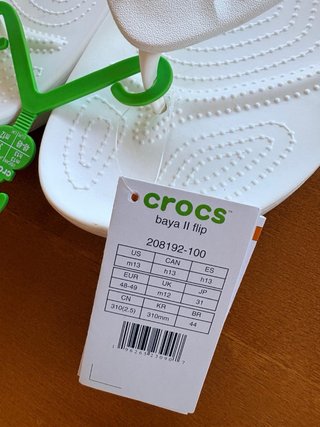 Chanclas Crocs Blancas Talla 48-49 Nuevas