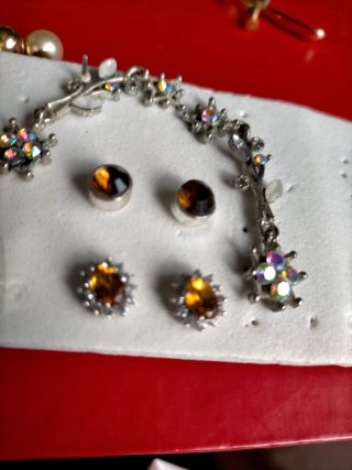 Pendientes plata y multicolor Largo  de estaños