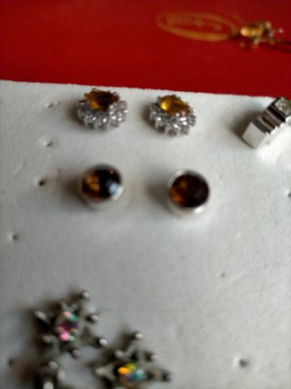 Pendientes plata y multicolor Largo  de estaños
