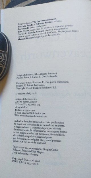 1* edición. El caso Leavenworth. Anna K. Green.