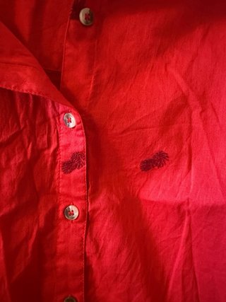 Camisa S y M Scalpers roja con estampado