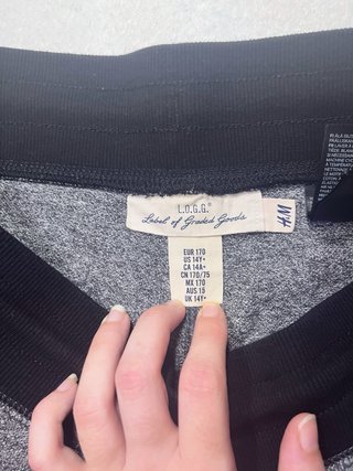 Short H&M gris talla 14 años 170cm
