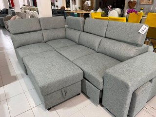 Sofá Cama Gris + Puff Arcon