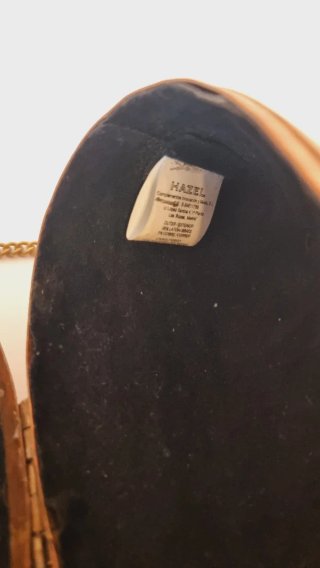 Bolso de mano/hombro rígido de latón y cobre HAZEL