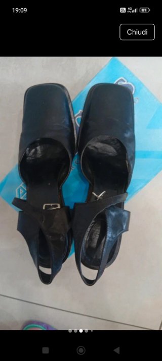 Scarpe Mary Jane Vera Pelle Nere