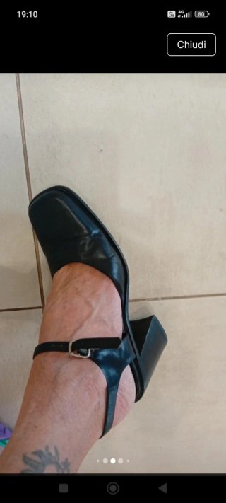 Scarpe Mary Jane Vera Pelle Nere