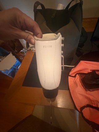 Pattini da Pattinaggio Artistico su Ghiaccio Bianchi Oxelo FS100