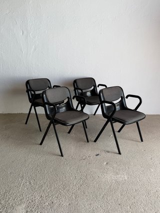 Silla Dorsal G. Piretti 80s Negra