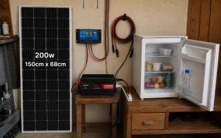 Panel Solar 200W 150x68cm + Inversor 220v