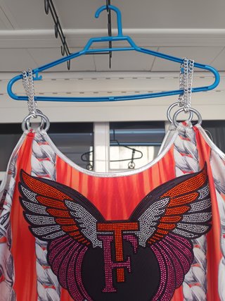 Vestido Tatu con alas y pedrería