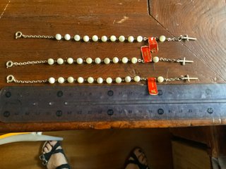 3 Pulseras Madreperla y Crucifijo madre in Italy
