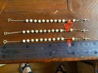 3 Pulseras Madreperla y Crucifijo madre in Italy
