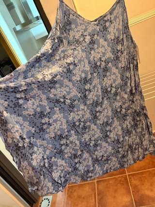 Vestido largo floral Miss Chiara azul XXL