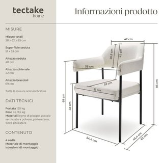 Poltrona Doé, imbottita, gambe in acciaio · Tessuto