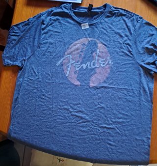 Camiseta Fender Logo Azul Talla 2XL amplis