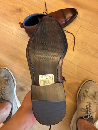 Botines Uomo Venetto Cuero Marrón Nuevos