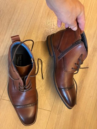 Botines Uomo Venetto Cuero Marrón Nuevos
