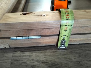 2 Caballetes de madera con bisagras