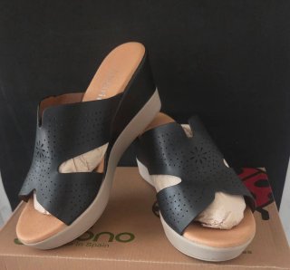 Sandalias Cuña Piel VACUNO Talla 39 Tacón 7 cm