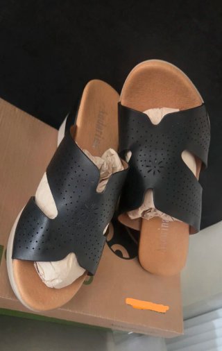 Sandalias Cuña Piel VACUNO Talla 39 Tacón 7 cm
