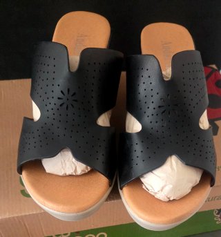 Sandalias Cuña Piel VACUNO Talla 39 Tacón 7 cm