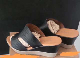 Sandalias Cuña Piel VACUNO Talla 39 Tacón 7 cm