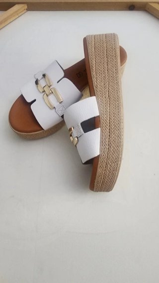 Sandalias BDA Piel Plataforma Gel Doradas
