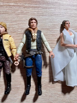 Figuras Star Wars: Luke, Leia, Han Solo, Chewbacca