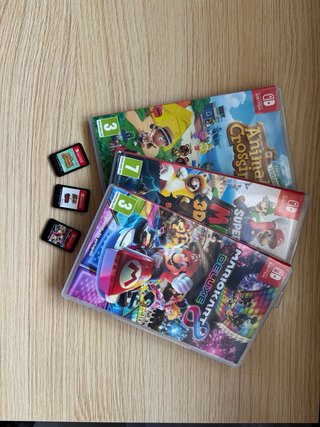 Lote Nintendo Switch con 3 juegos.