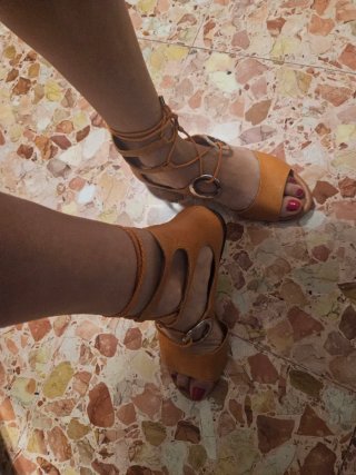 WHAT FOR Sandali schiava pelle