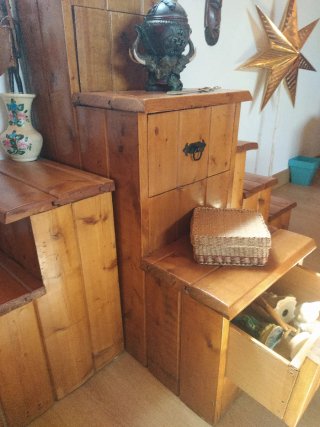 LOTE Salón Completo Madera Maciza - Artesanal