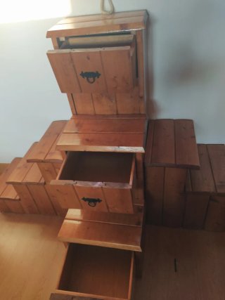 LOTE Salón Completo Madera Maciza - Artesanal