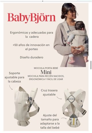 Mochila Porta Bebé BabyBjörn negociable