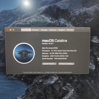 Mac Pro 6.1 2013 32GB RAM Xeon 4 Core