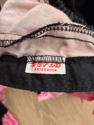 Traje Gitana Vintage Negro y Rosa