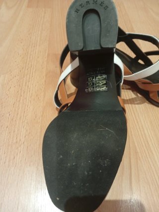 Sandali Hermes in pelle multicolore