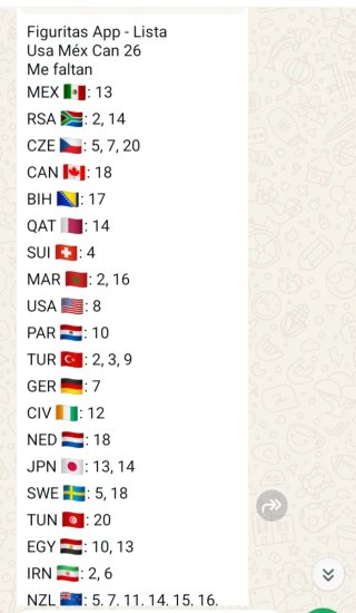 Cambio cromos mundial 2026