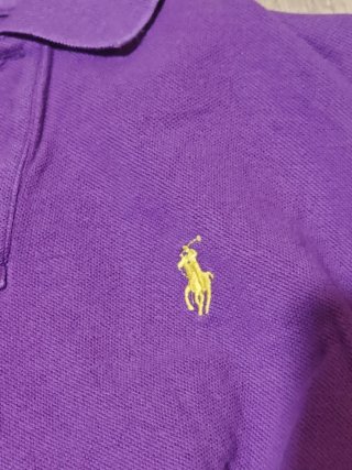 Polo Ralph Lauren Morado Manga Corta Mujer Talla S