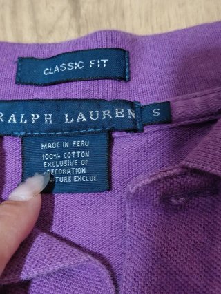 Polo Ralph Lauren Morado Manga Corta Mujer Talla S