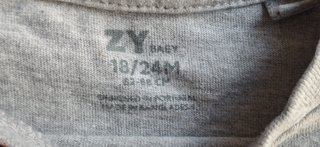 Camisola Fina Cinzenta Zippy 18-24 meses