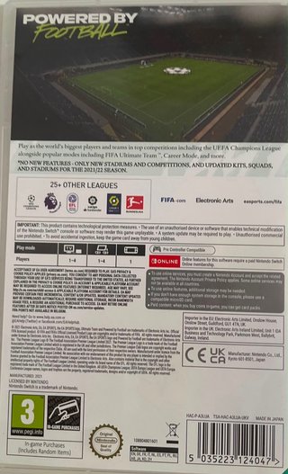 Fifa 22 Nintendo Switch
