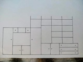 Mueble de salón modular madera y cristal
