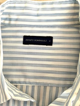 Camisa Adolfo Dominguez Rayas Azul y Blanco