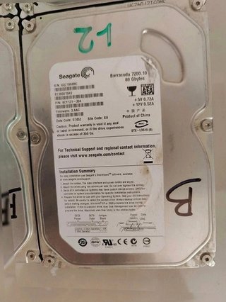 10 Hard Disk PC 3,5" Lotto Verificati - 250/160/80GB