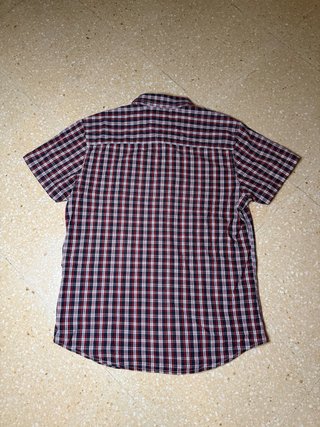 Camisa Wrangler cuadros roja y azul manga corta