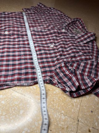 Camisa Wrangler cuadros roja y azul manga corta