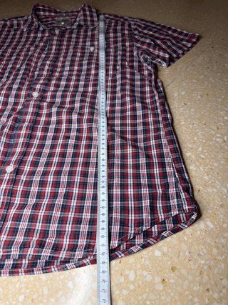 Camisa Wrangler cuadros roja y azul manga corta