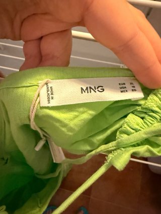 Vestido largo Mango verde Talla XL