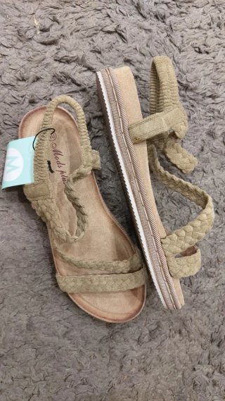 Sandalias Moda plus Beige Talla 40