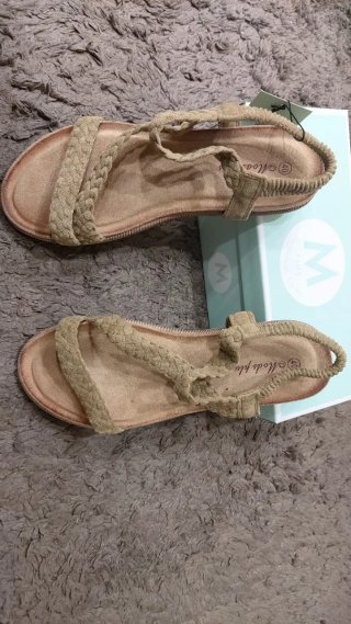 Sandalias Moda plus Beige Talla 40